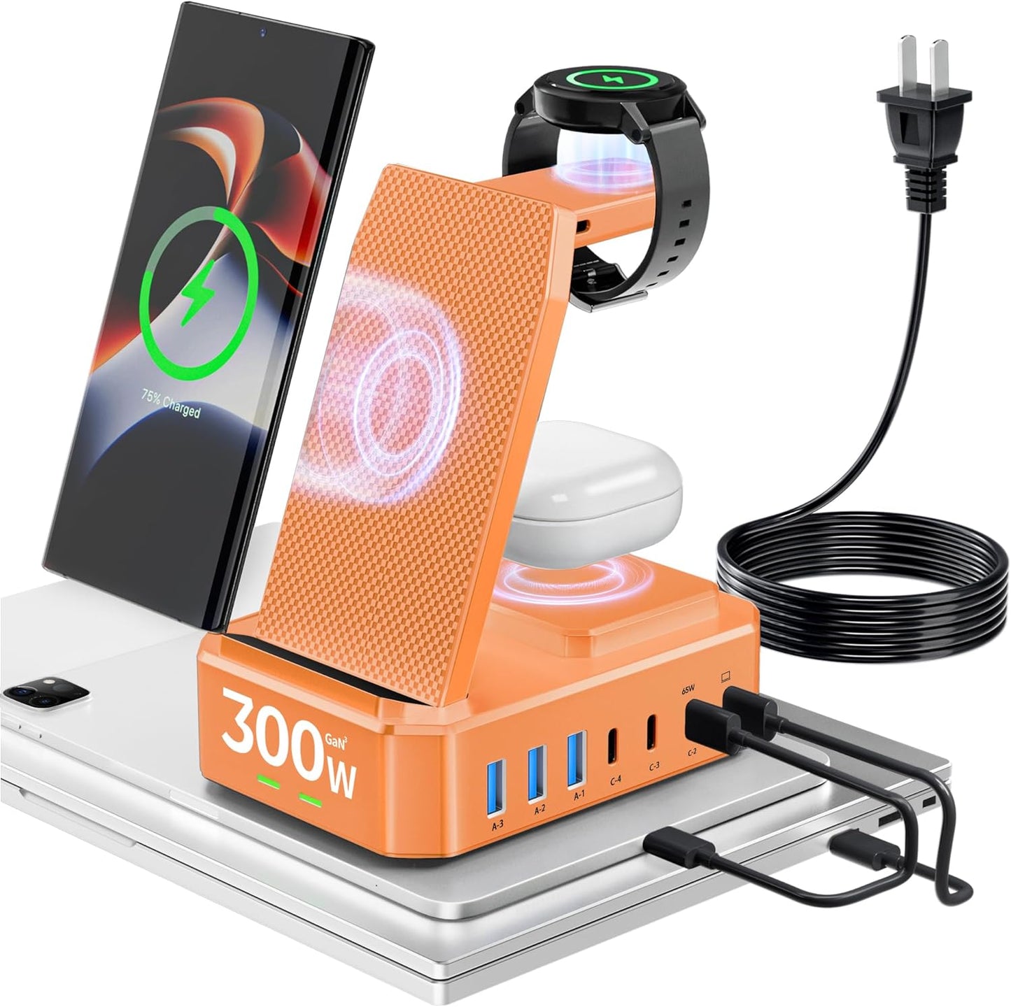 300W Wireless Charger for Samsung Devices - 10 in 1 Charging Station