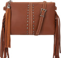 Cowhide Leopard Crossbody Purse for Women - Compact Western Wallet