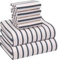RUVANTI Flannel Sheets King Size 6 Pcs - Extra Soft Cotton Comfort