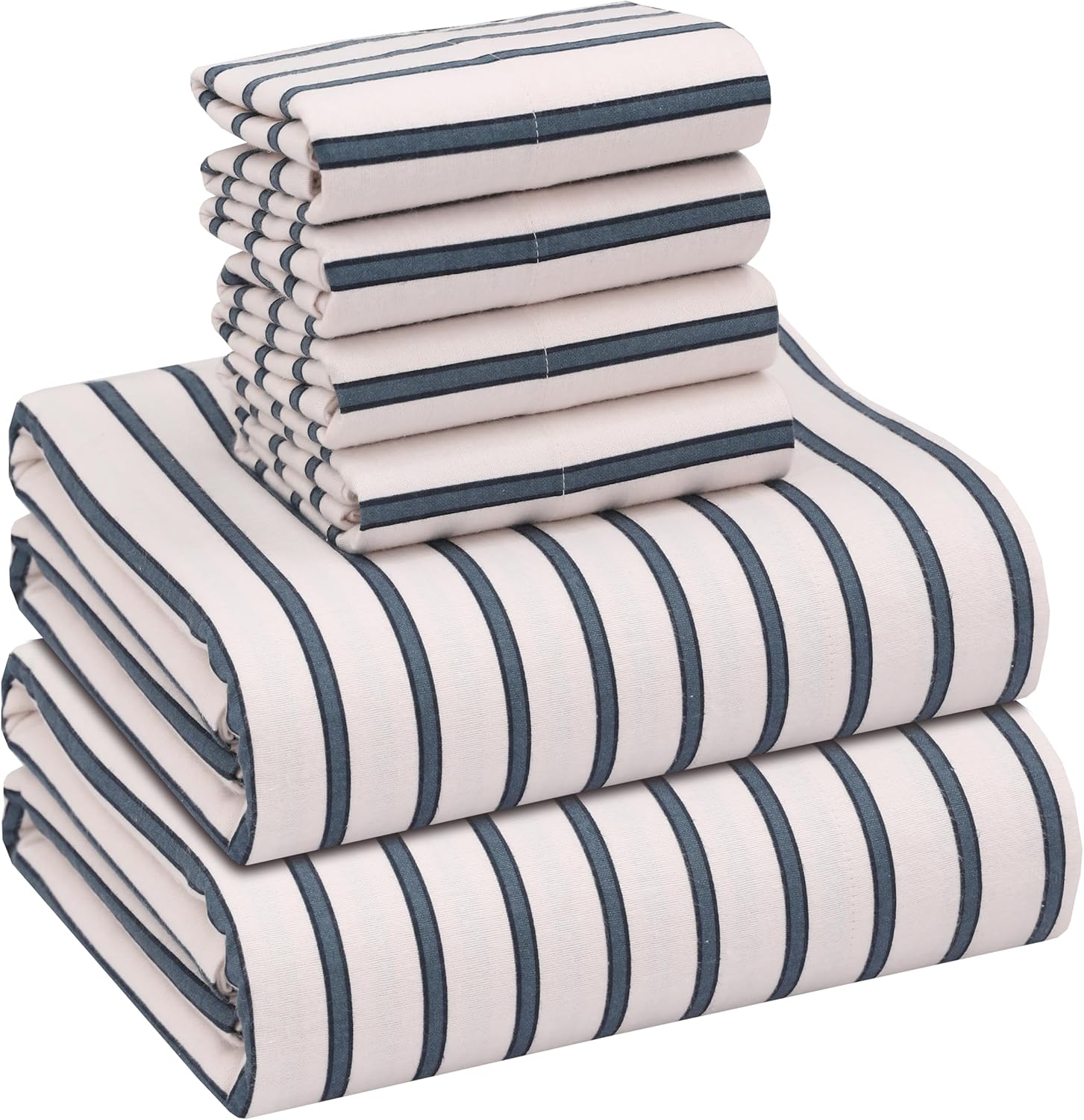 RUVANTI Flannel Sheets King Size Set - Soft Cotton Comfort