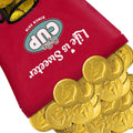 By The Cup Milk Chocolate Gold Coins, 5 lb Bulk Bag - Party Ready
