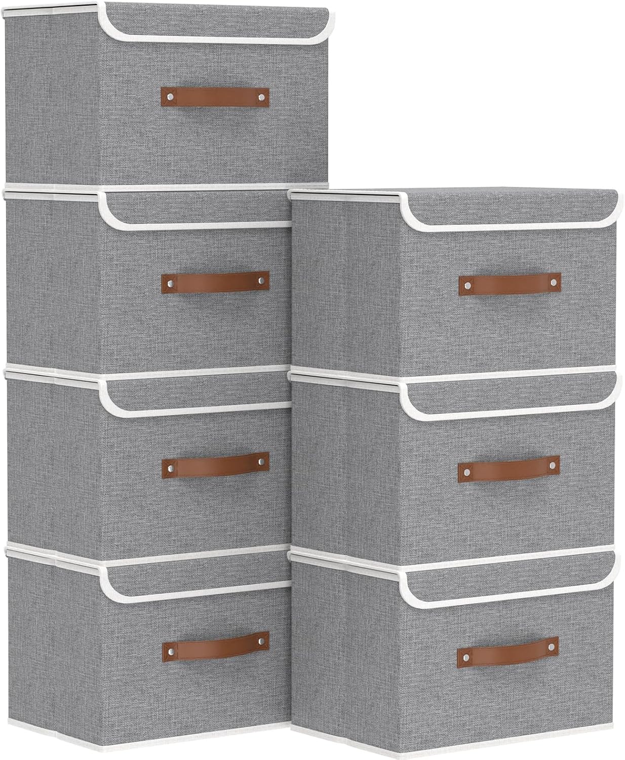 Stylish Yawinhe Storage Bins with Lids for Home Organization