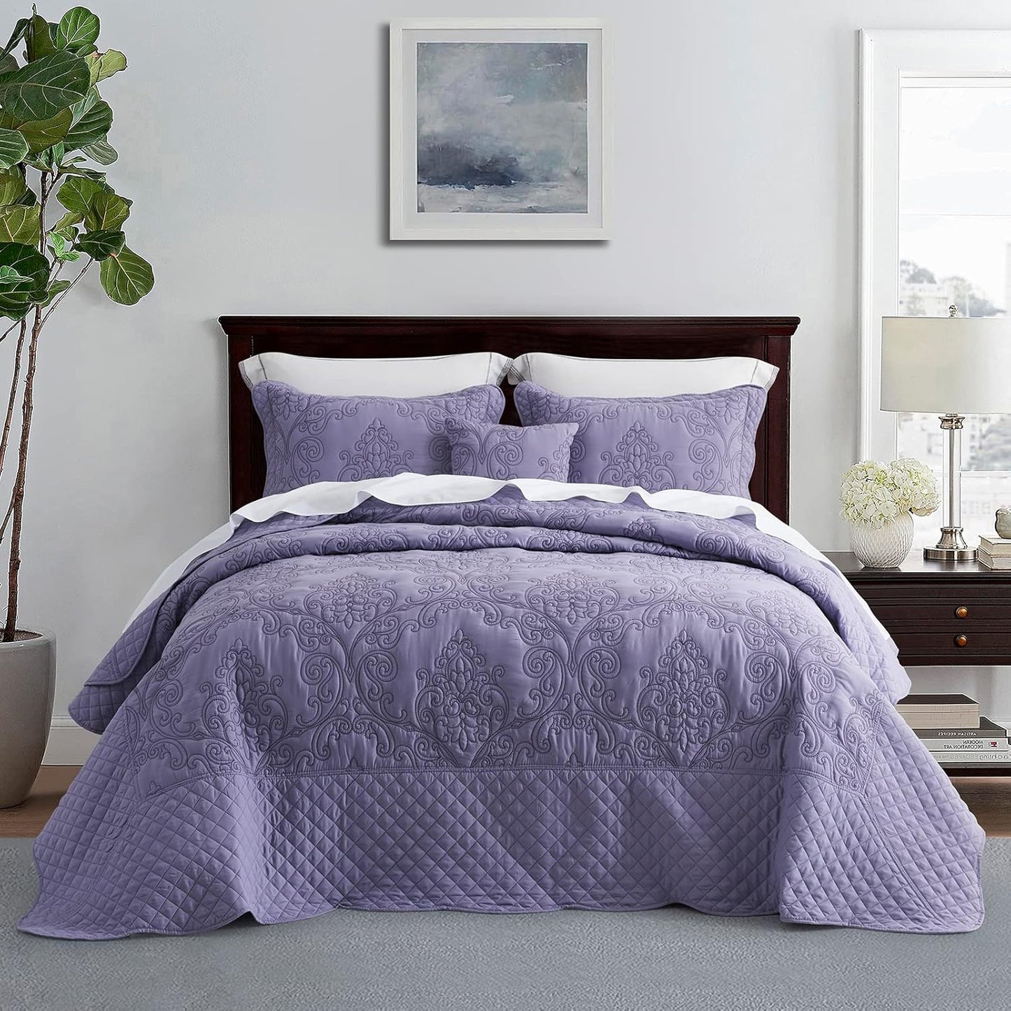CHIXIN Bedspread Coverlet Set Queen Size - Lightweight Bedding