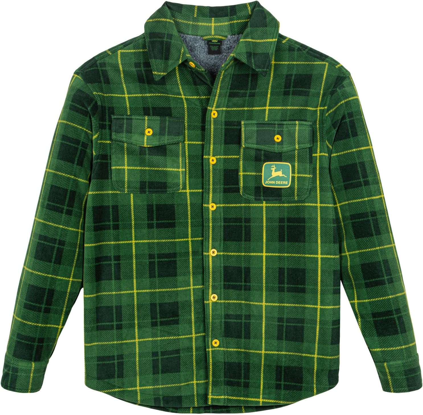 John Deere Tractor Plaid Flannel Shacket for All Ages