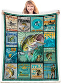 Fishing Blanket for Men Dad Boys 50x60 - Cozy Throw for Fishermen
