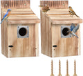 Dreyoo Cedar Bluebird Box Houses for Outside with Predator Guard