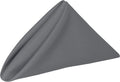 Charcoal Cloth Napkins 17 x 17 in Set of 24 - Washable Polyester