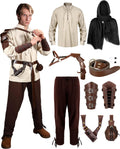 Men's Renaissance Costume Set - 8 Pcs Medieval Viking