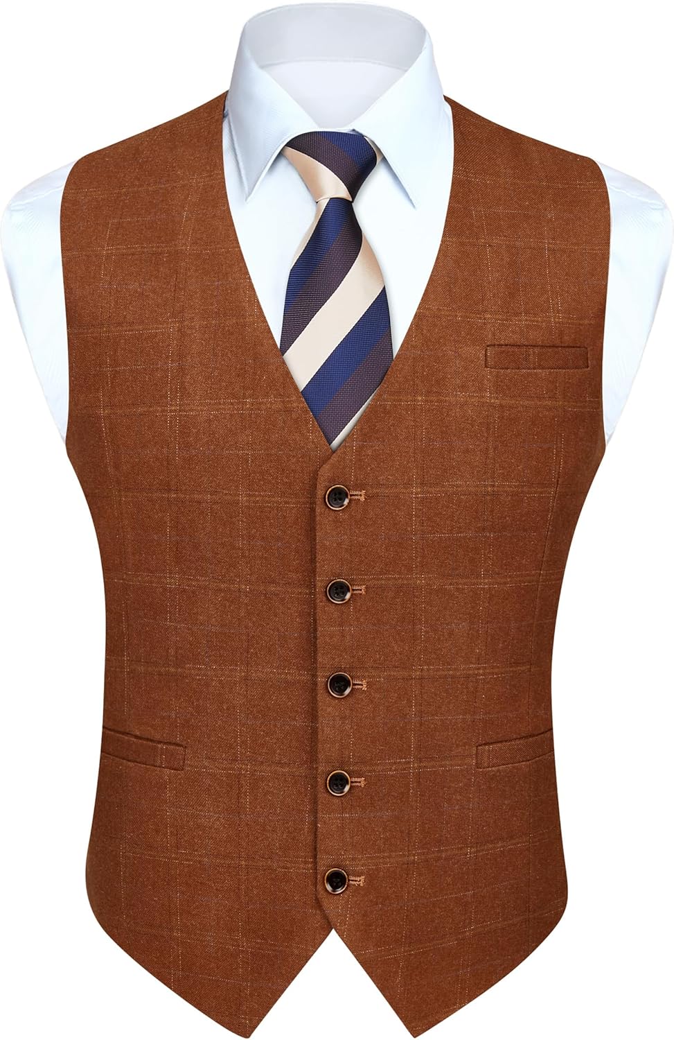 HISDERN Mens Slim Fit Suit Vest for Business and Casual Wear