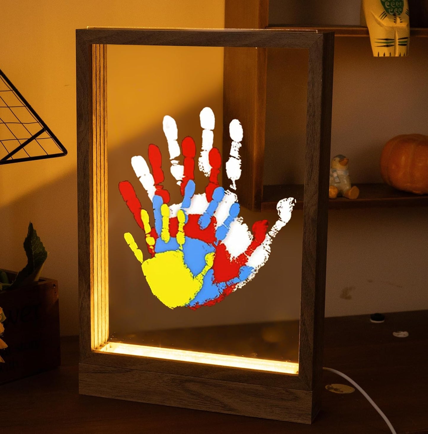 CHERRY CHEERS Family Handprint Kit with Unique LED Light Experience