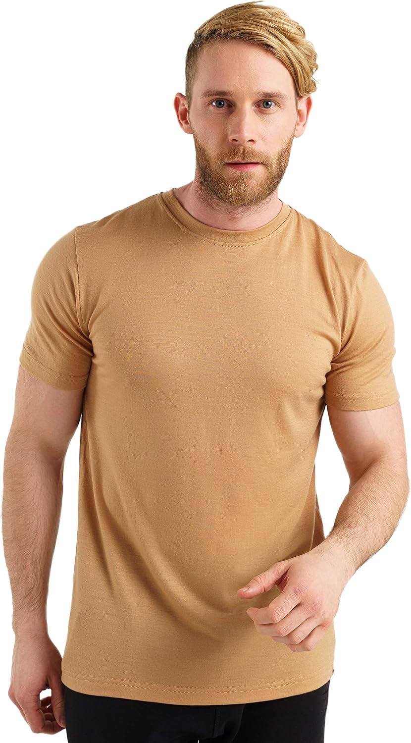 Merino Wool T-Shirt for Men - Lightweight Organic Base Layer