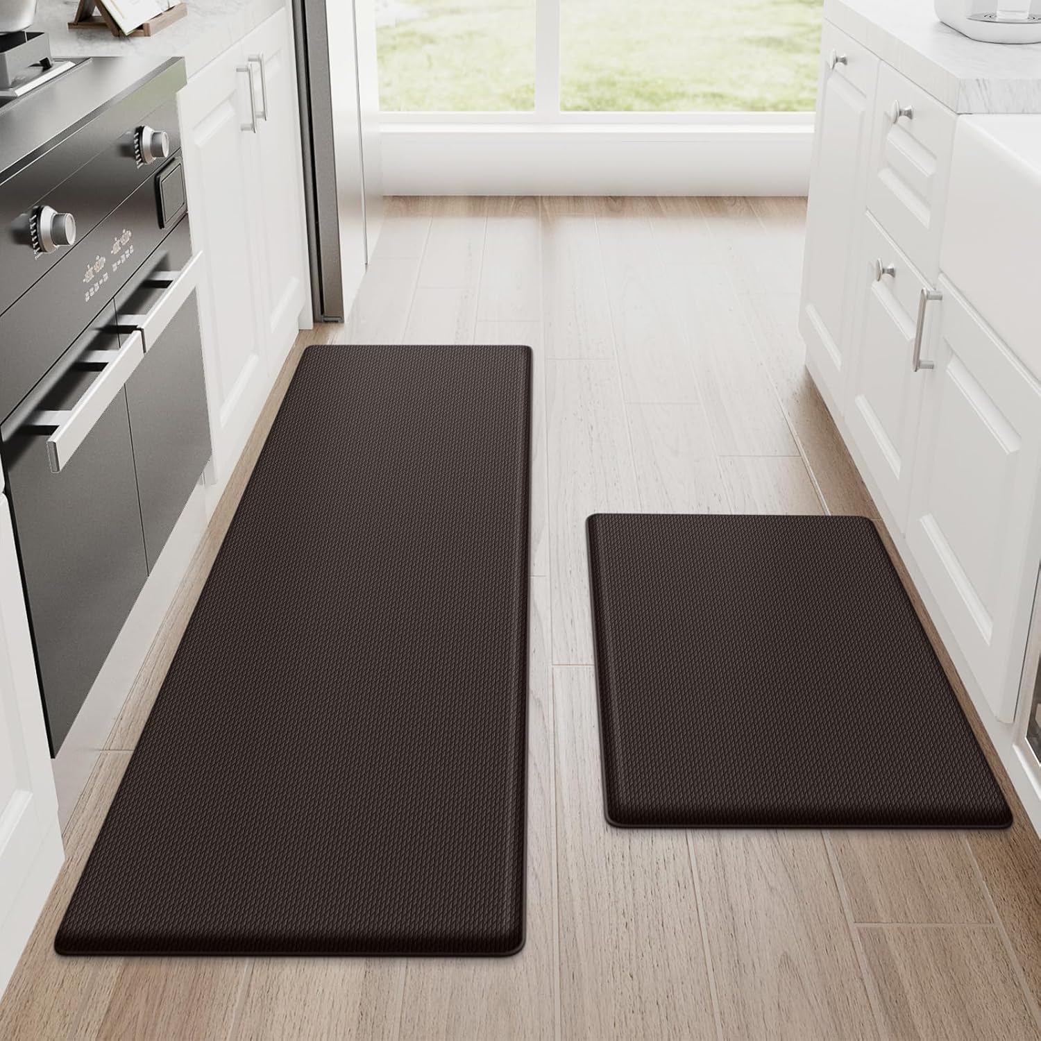 StepRite Kitchen Mats Set - Cushioned Anti-Fatigue Comfort