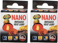 Zoo Med 2 Pack Nano Infrared Heat Lamps: Powerful 40W Efficiency