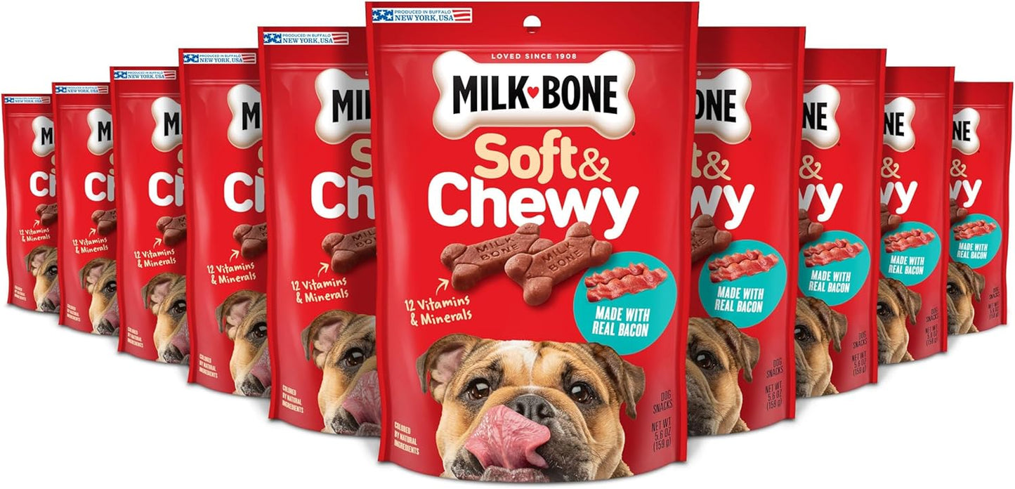 Milk-Bone Soft & Chewy Dog Treats with Real Bacon Flavor