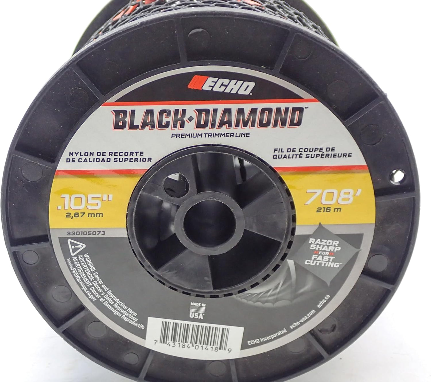 Genuine Echo Black Diamond .105 3LB Spool for Perfect Trimming
