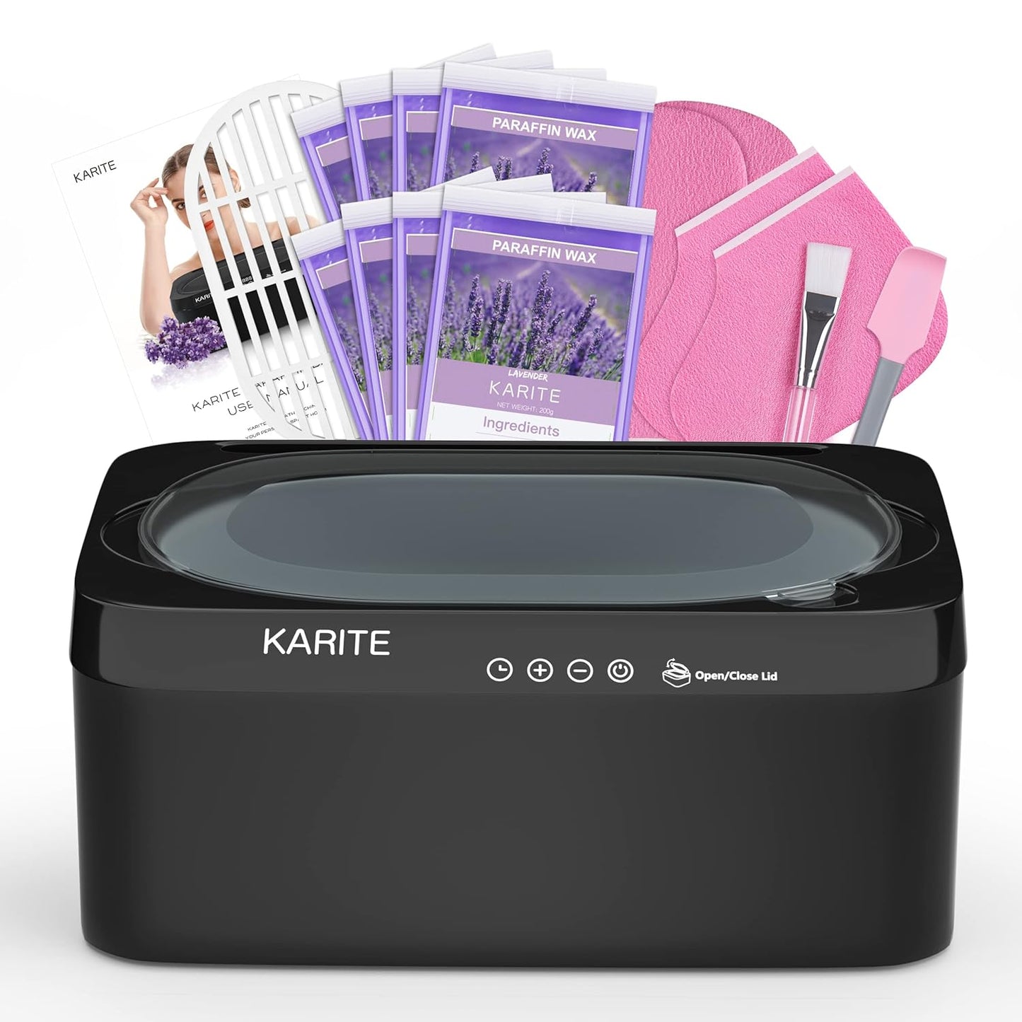 KARITE Paraffin Wax Machine for Hands and Feet with Auto Open Lid