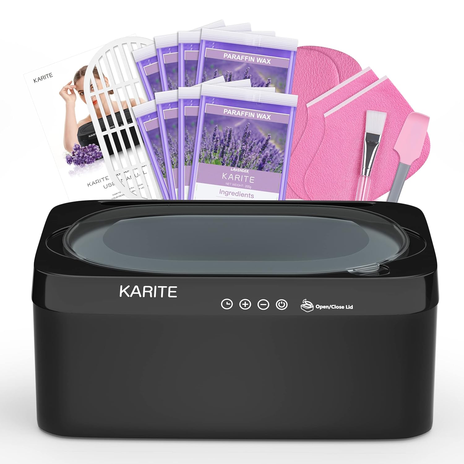 KARITE Paraffin Wax Machine for Hands and Feet with Auto Open Lid