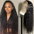 13x4 Deep Wave Lace Front Wig Human Hair 36 in - Natural Deep Curls