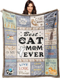 XALAZY Cat Mom Gifts Blanket 60inX80in for Cat Lovers