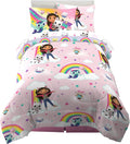 Gabby's Dollhouse Kids Bedding Comforter and Sheet Set - Super Soft