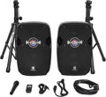PRORECK 10-Inch Stereo Speakers 800W Peak Power - Portable PA