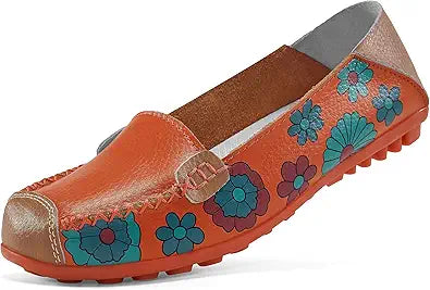 Ablanczoom Womens Comfortable Floral Print Loafers for All Occasions