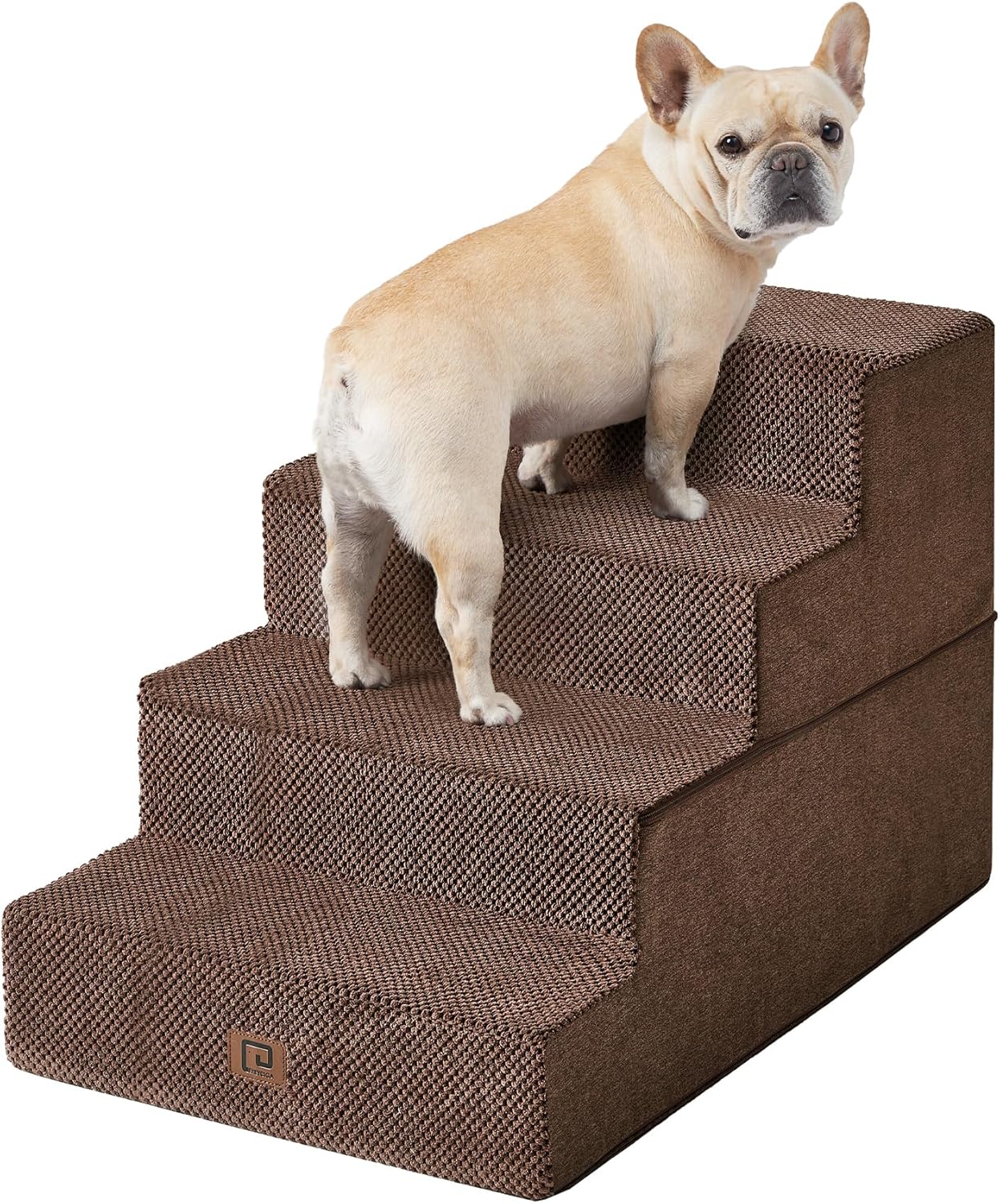 EHEYCIGA Dog Stairs for Bed - 4-Step Extra Wide Pet Steps