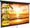 100 in 16:10 HD Pull-Down Projection Screen - Portable Wrinkle-Free