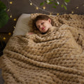 Super Soft Queen Blanket Brown Premium Silky Flannel Fleece