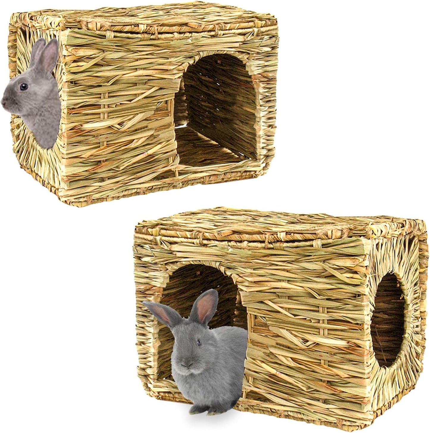 Extra Large Grass House for Rabbit - Comfortable Foldable Hut