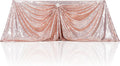 PartyDelight Sequin Tablecloth Rose Gold 90ftx132ft Rectangular