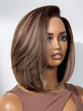 LUVME HAIR Bob Wig 10in Mix Highlights - Glueless Lace Front