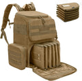 Tactical Range Pistol Backpack with 6 Pistol Cases - Organized Range
