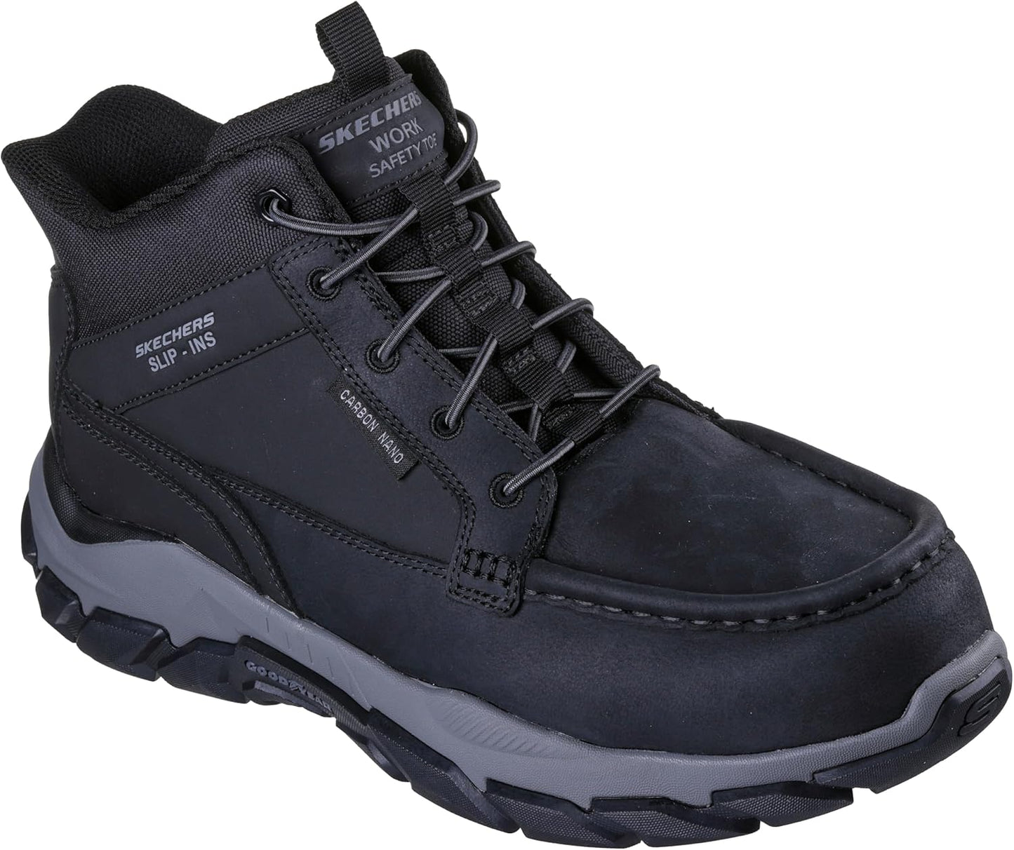Skechers mens Santoro Moc Toe Hands Free Slip Ins for Comfort