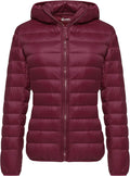 Women's Packable Short Down Jacket - Lightweight Hooded Warmth