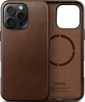 Genuine Leather Case for iPhone 16 Pro 6.3 in - Rustic Brown