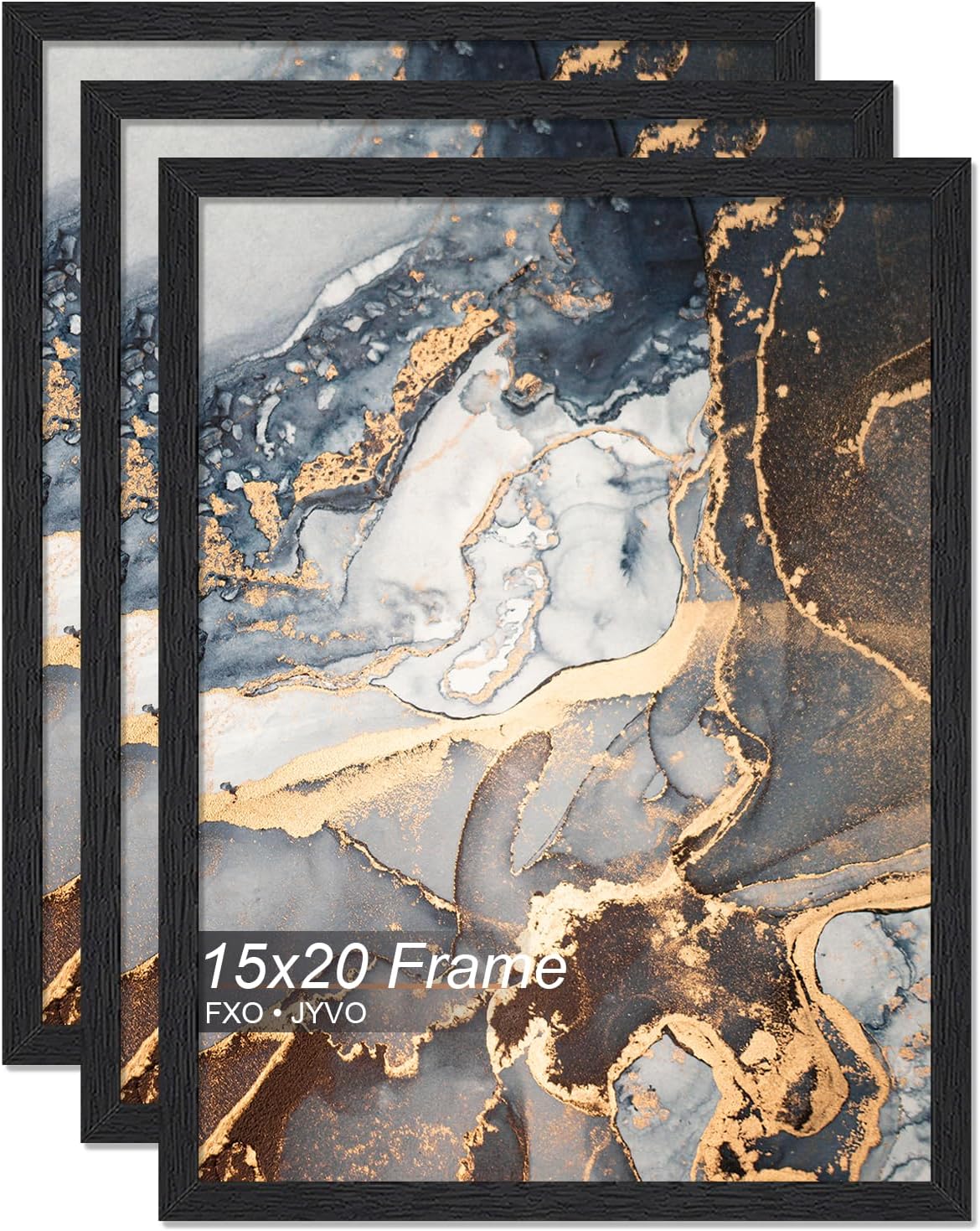 Engineered Wood 15x20 Picture Frame Set of 3 for Photos