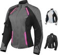 Womens Motorcycle Jacket For Women - CE Armored Protective Jacket
