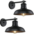 2-Pack Outdoor Wall Lights, Vintage Black Sconces for Home