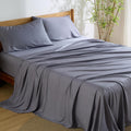 Bedsure Queen Sheet Set Cooling Bamboo Rayon Sheets - Soft, Breathable