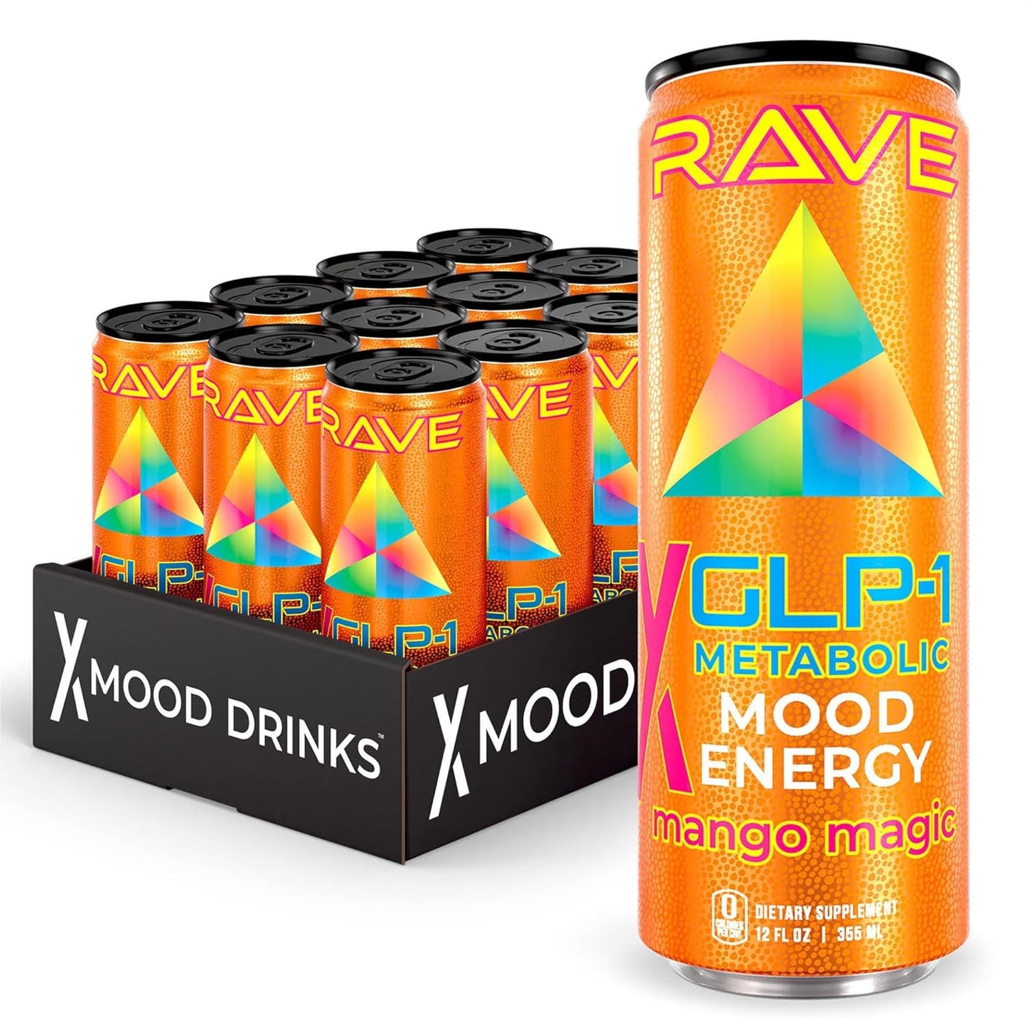 RAVE GLP-1 Metabolic Energy Drink for Fitness and Mood Boost