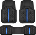 CAR PASS Rubber Floor Mats for Cars Universal Trim-to-Fit - Heavy Duty