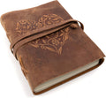 moonster Leather Journal for Women - Handmade Vintage Leather Notebook