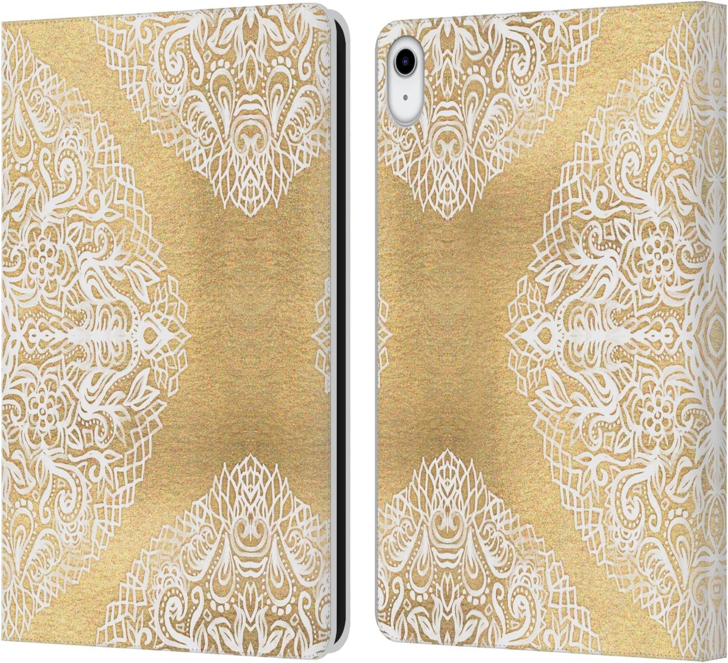 Micklyn Le Feuvre Floral Patterns Leather Wallet Case for iPad
