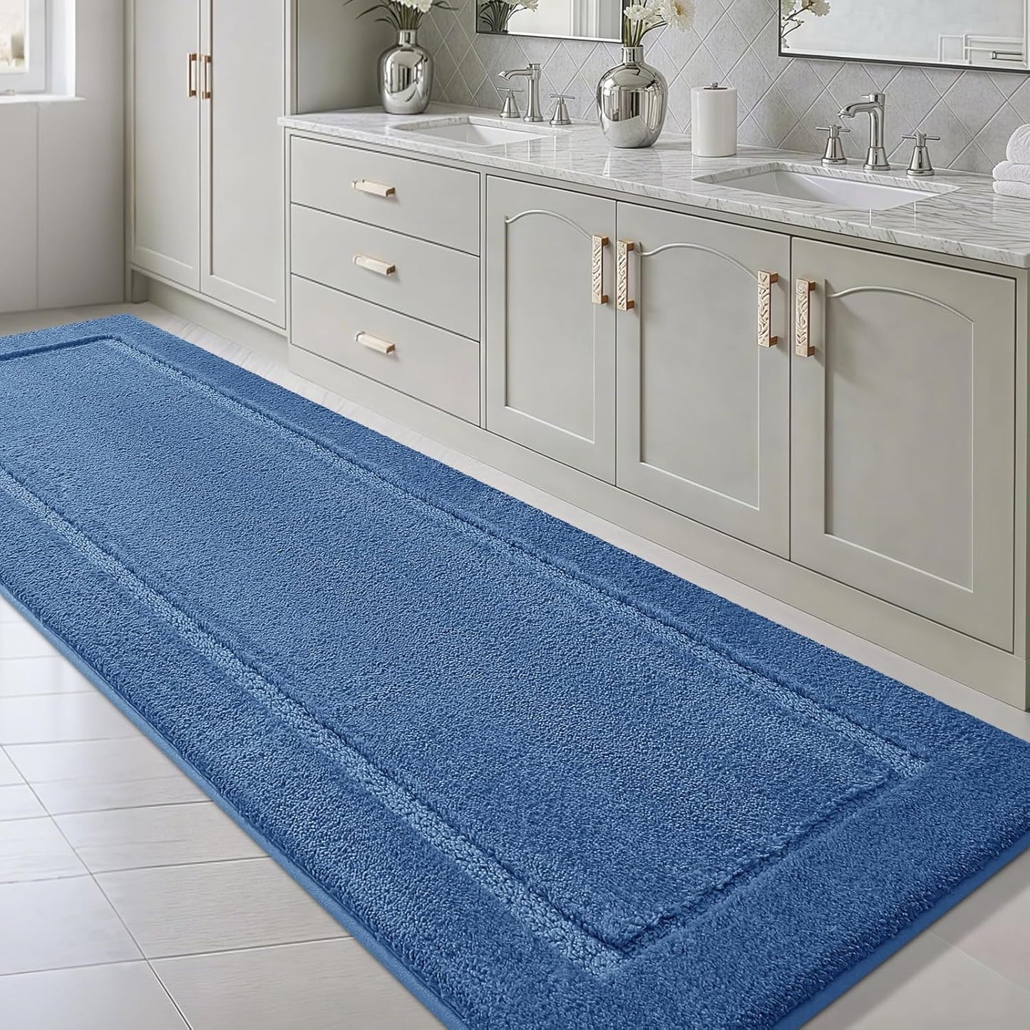 Ultra Soft Microfiber Bathroom Rugs 48x20 for Luxurious Comfort