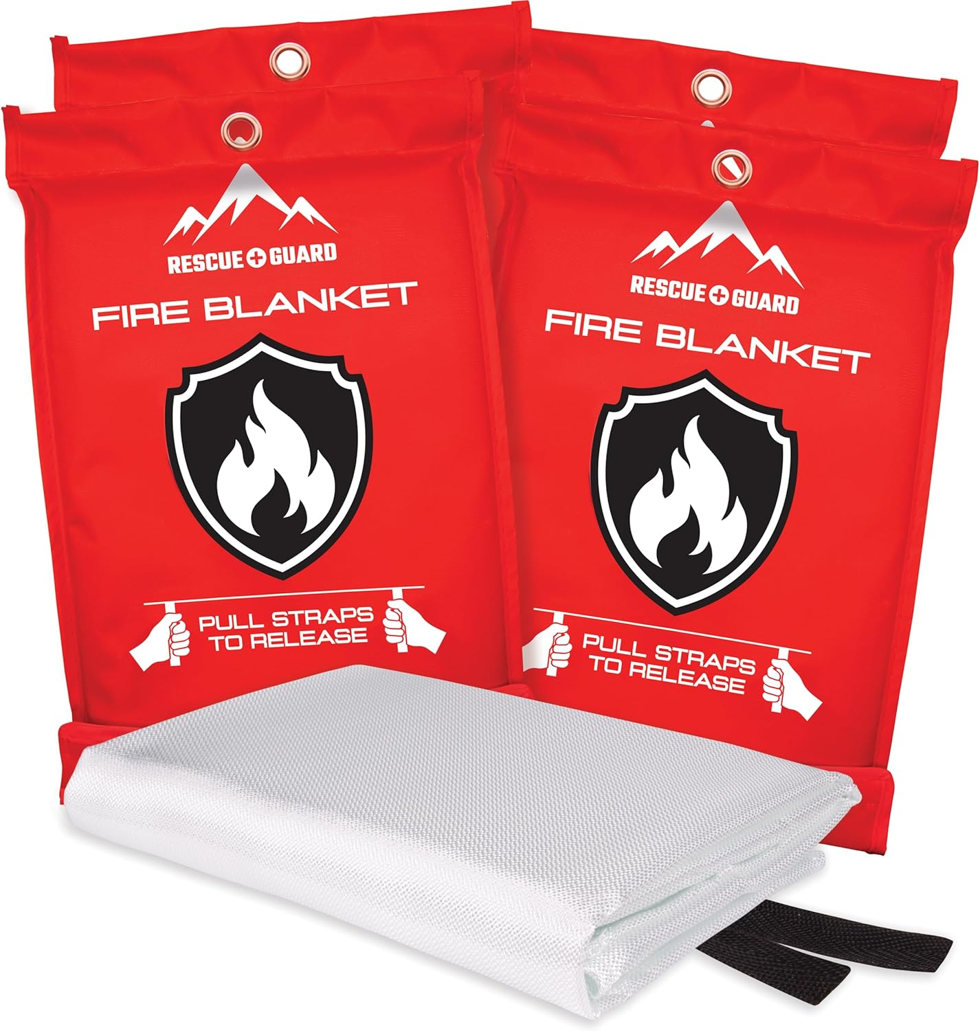 Emergency Fire Blanket 4-Pack for Home Kitchen Safety