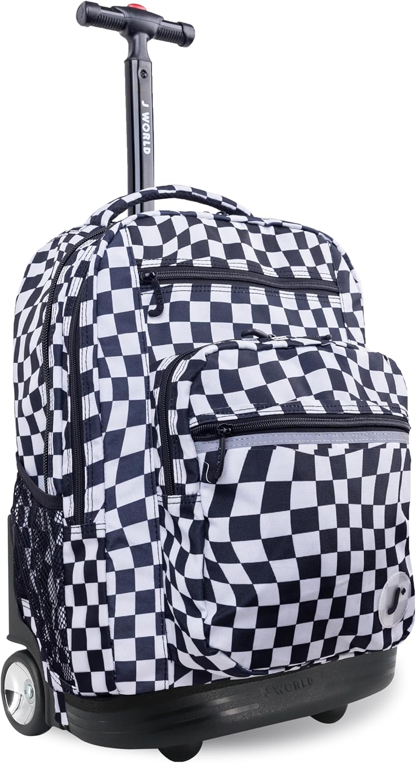 J World Sundance Laptop Rolling Backpack for School and Travel