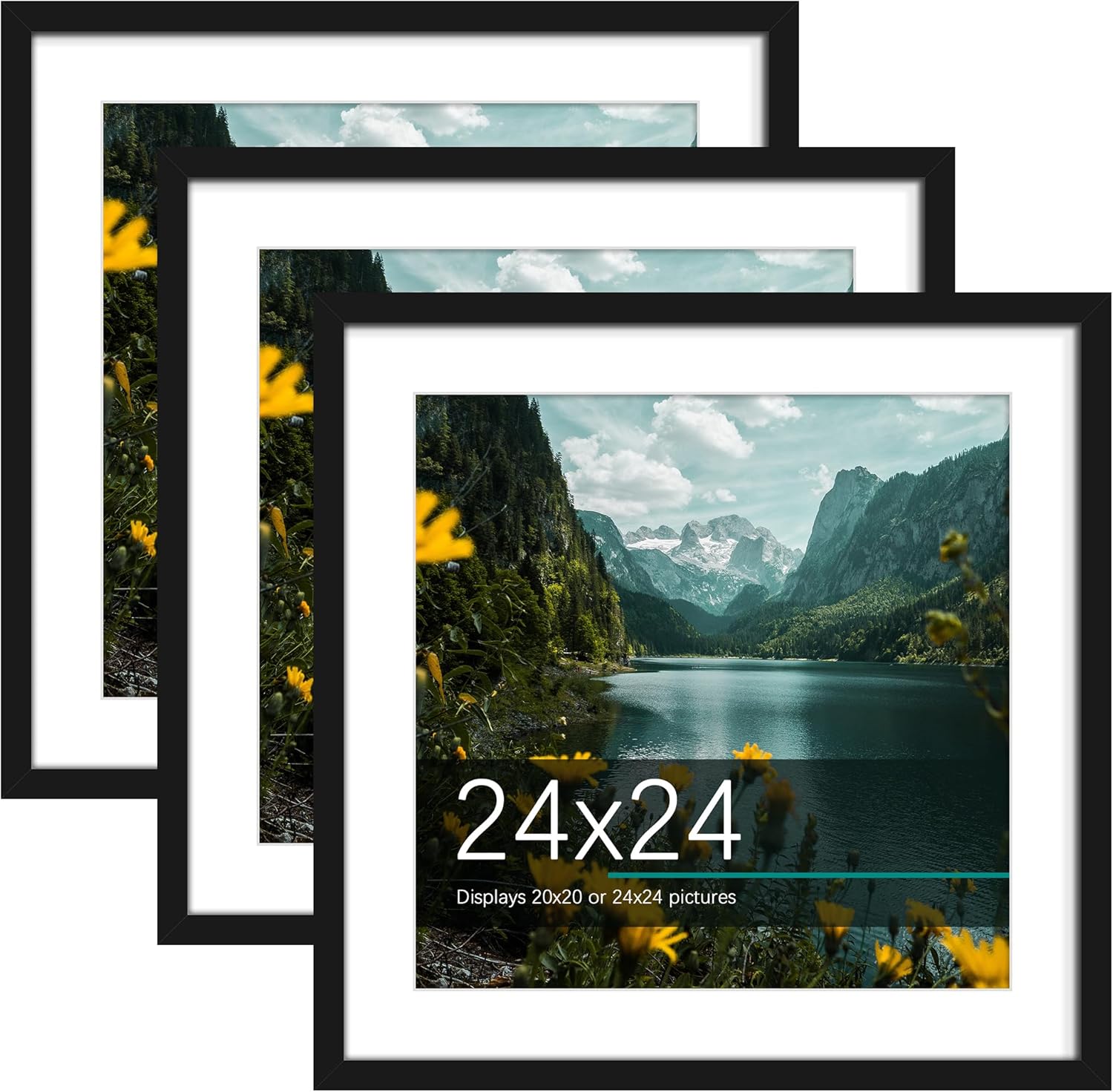Picrit 24x24 Picture Frame 3 Pack for Stylish Wall Display