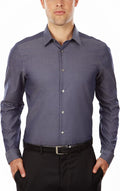Calvin Klein Men's Dress Shirt Slim Fit Non-Iron (Style NKXW)