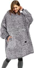 Catalonia Oversized Blanket Hoodie Sweatshirt - Wearable Sherpa mom
